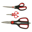 3 Pc Assorted Scissors Set Kitchen Scissors Mini Foldable Scissors