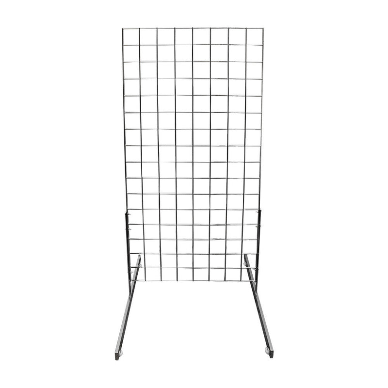3 Pc CHROME Gridwall panels 2' x 4' T-Leg Stands Display Hanging Fixture