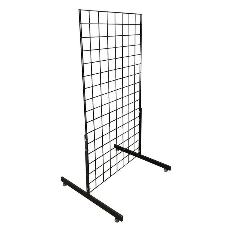 3 Pc GLOSS BLACK Gridwall panels 2' x 4' T-Leg Stands Display Hanging Fixture