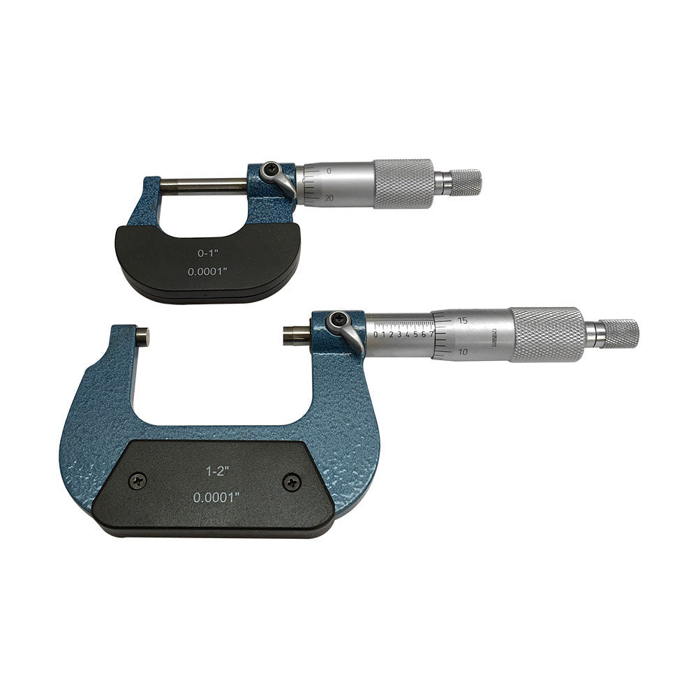 3 PC Outside Micrometer 0 to 3" 0.0001 Precision w- 1"-2" Stick Bar Gauge Set