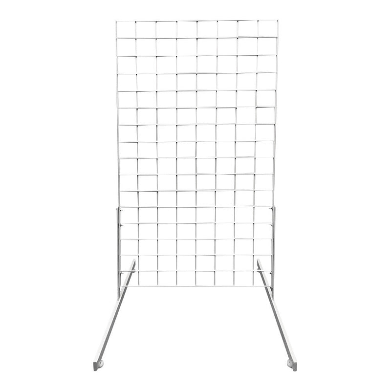 3 Pc WHITE Gridwall panels 2' x 4' T-Leg Stands Display Hanging Fixture