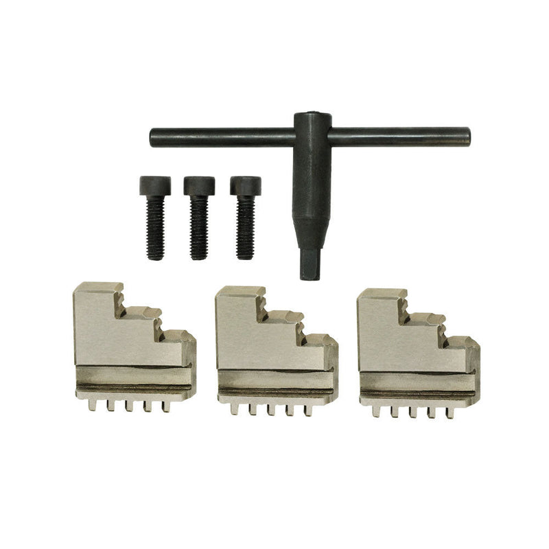 3'' 3 Jaw Lathe Chuck Self centering Hardened Plain Back Inside Outside Jaws