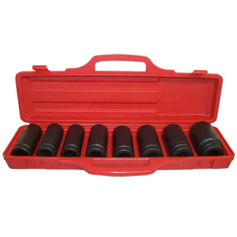3/4" DR 8 PC Deep Impact Socket Truck Wheel Metric 26 - 38mm
