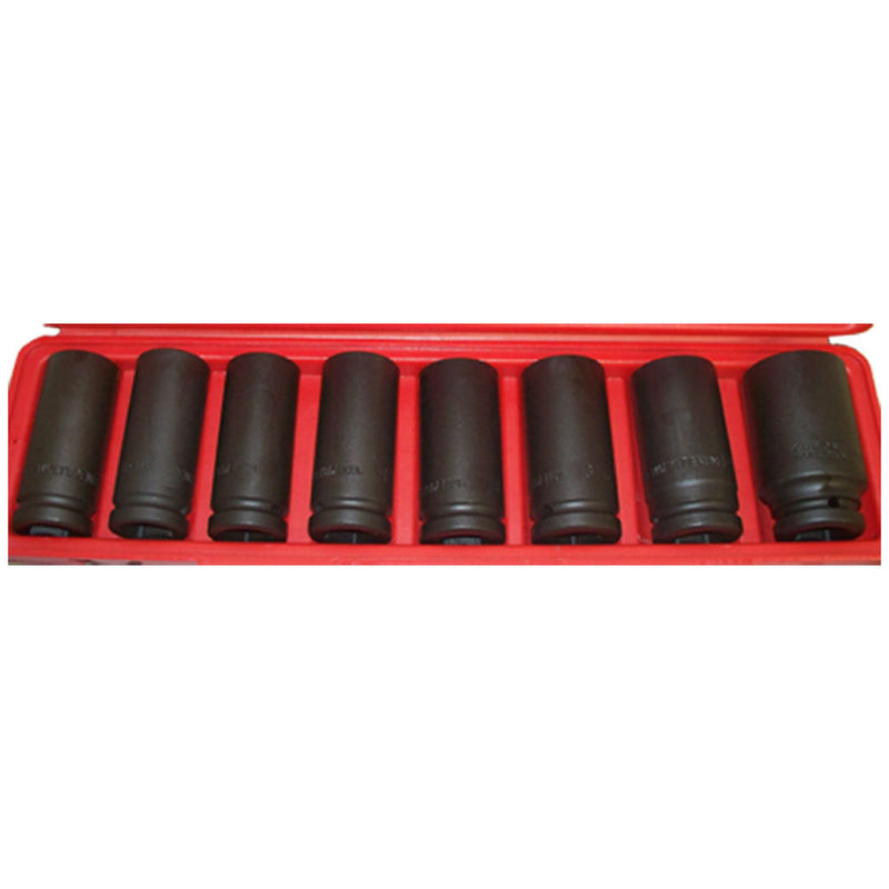 3/4" DR 8 PC Deep Impact Socket Truck Wheel Metric 26 - 38mm