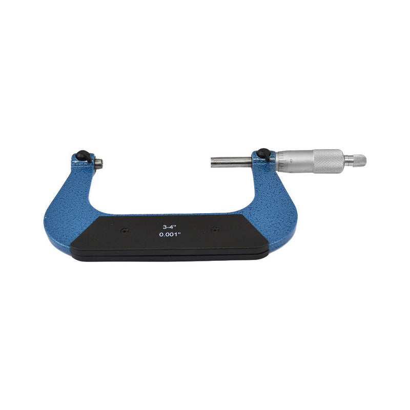 3-4" Screw Thread Micrometer Kit 60 Degree 4 Anvils 0.001'' Graduation Ratchet stop