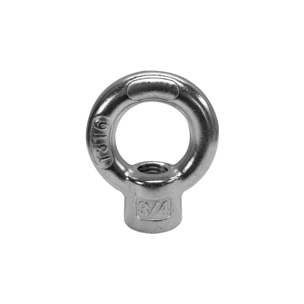 3/4" Boat Marine 316 Stainless Steel Lifting Eye Nut 4,700 LB Cap UNC Tap