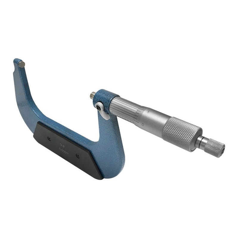 3-4'' Outside Micrometer Solid Metal Frame 0.0001'' Graduation Ratchet Stop