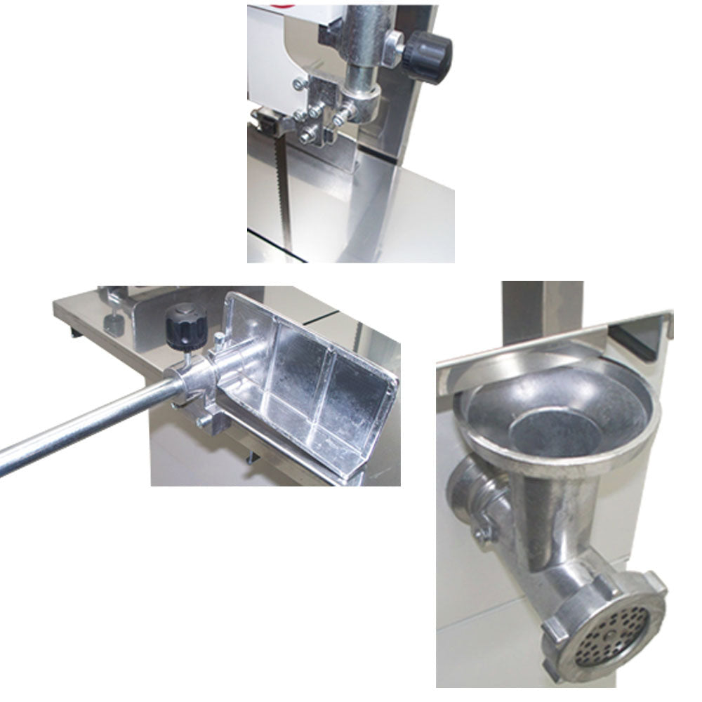 3-4HP Meat Butcher Band Mincer Saw with Grinder Stuffer