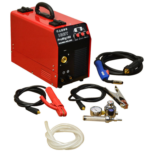 30 - 180 Amp Inverter IGBT Welder Welding DC MIG MAG MMA Stick Wire Feed Gas - No Gas