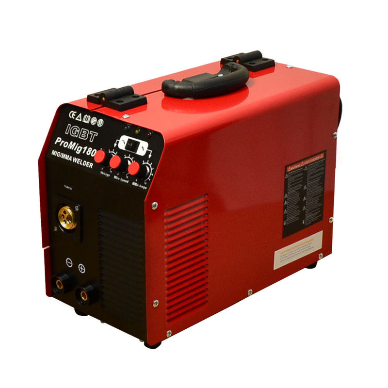 30 - 180 Amp Inverter IGBT Welder Welding DC MIG MAG MMA Stick Wire Feed Gas - No Gas