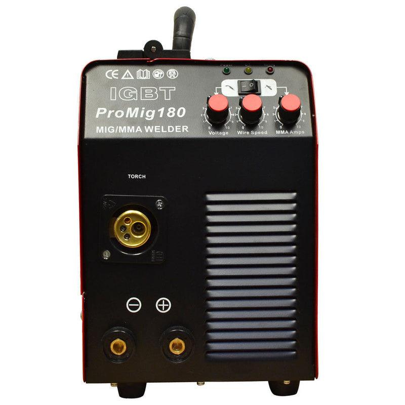 30 - 180 Amp Inverter IGBT Welder Welding DC MIG MAG MMA Stick Wire Feed Gas - No Gas