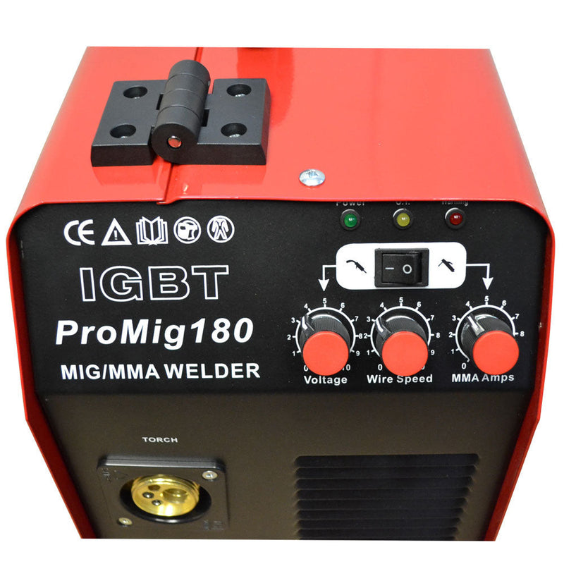 30 - 180 Amp Inverter IGBT Welder Welding DC MIG MAG MMA Stick Wire Feed Gas - No Gas