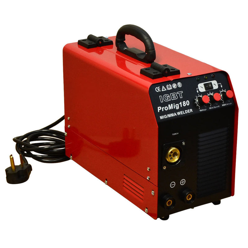 30 - 180 Amp Inverter IGBT Welder Welding DC MIG MAG MMA Stick Wire Feed Gas - No Gas