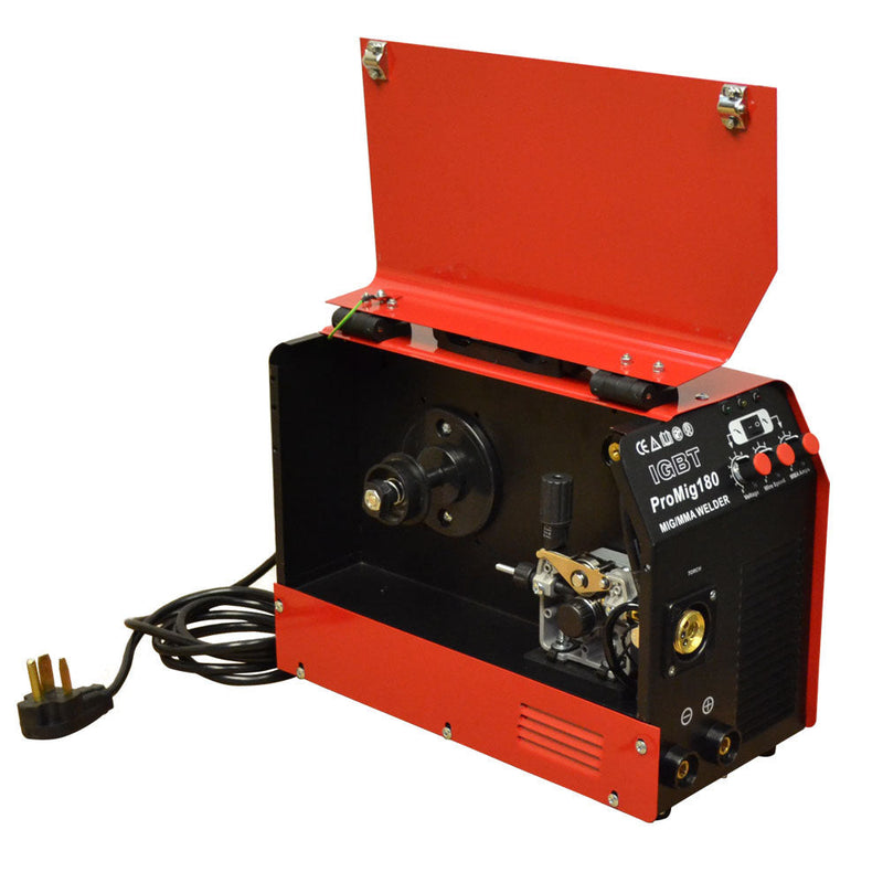 30 - 180 Amp Inverter IGBT Welder Welding DC MIG MAG MMA Stick Wire Feed Gas - No Gas