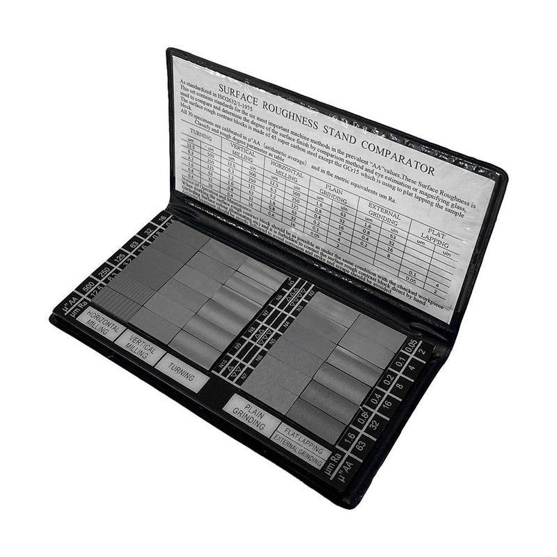 30 Pc Specimen Surface Roughness Comparator Composite Pocket Set Gauge