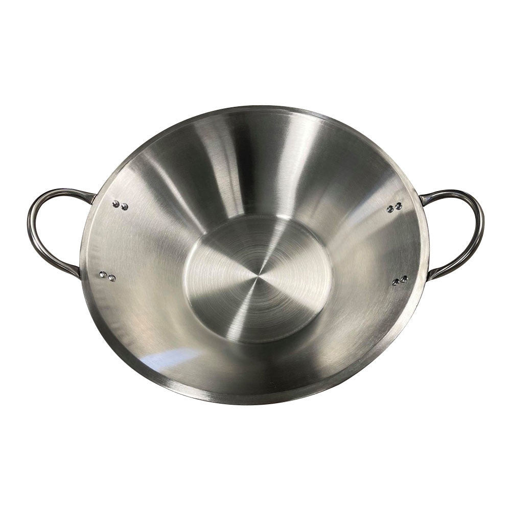30-3/4''L x 24-5/8''W x 9-1/2''H Carnitas Cazo Stainless Steel Caso Pot Pan Wok