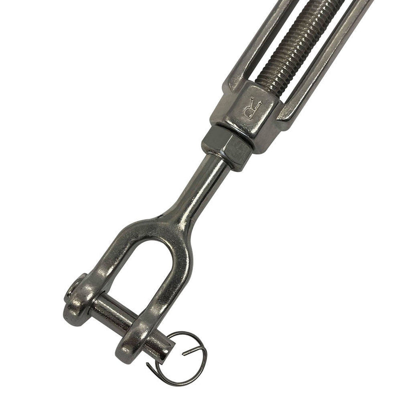316 Boat Marine Stainless Steel 1/2'' x 9'' Jaw Jaw Turnbuckle Tensioner Swivel Hoist Pulley