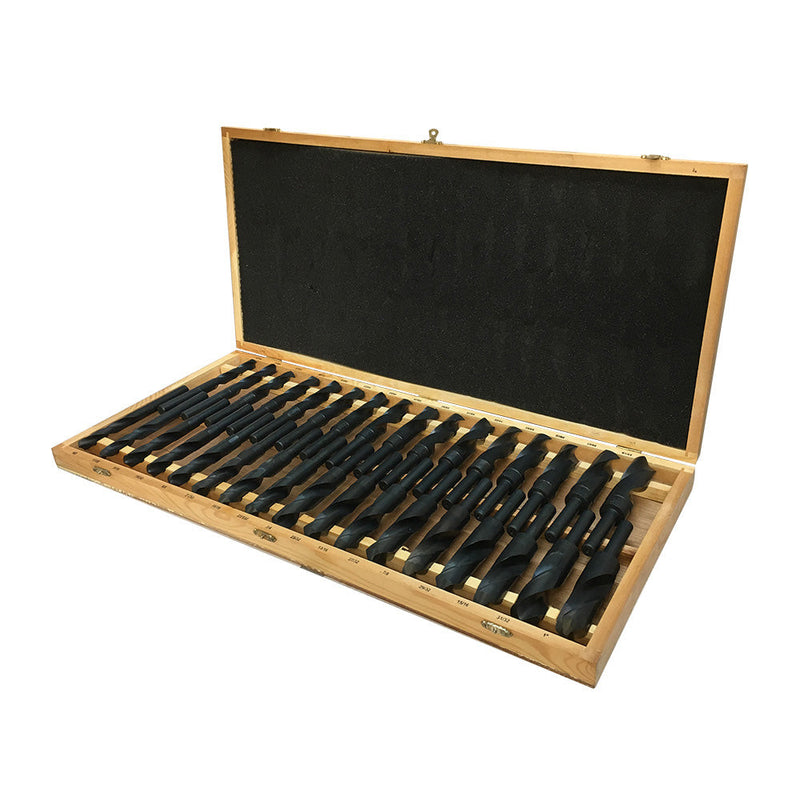 32 PC 33-64 - 1'' By 64th HSS 1-2'' Shank Silver Deming Drill Set ANSI Drilling