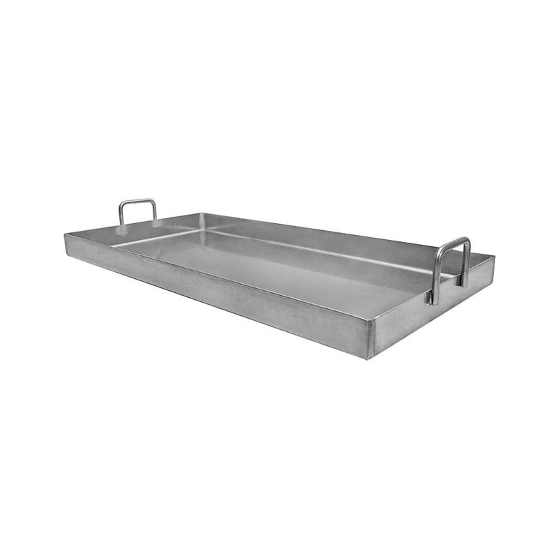 32''L x 16''W Stainless Steel Double Griddle Plancha Cooking Pan 4 Sided Wall