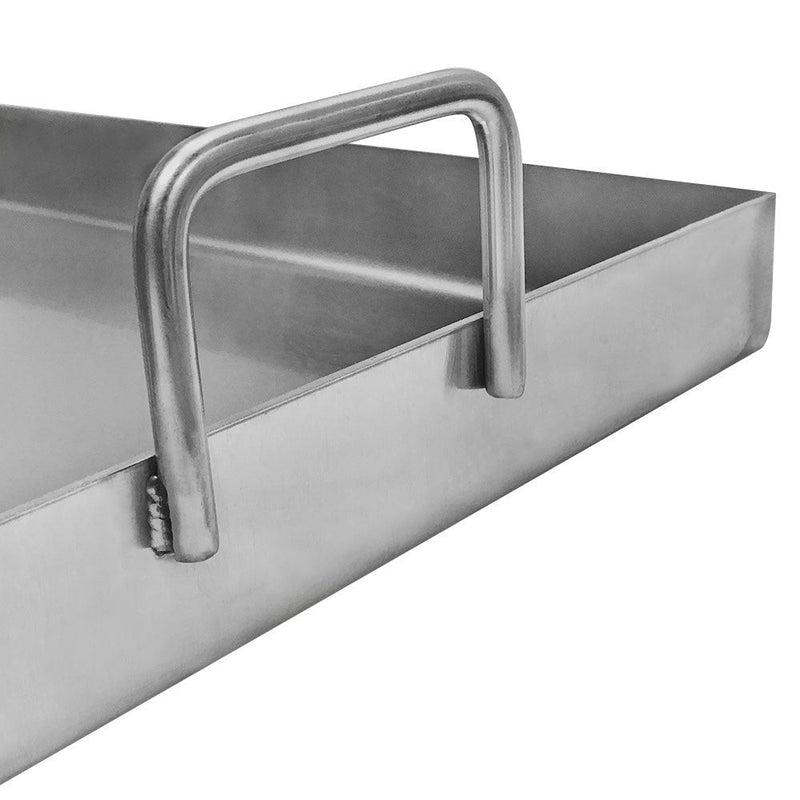 32''L x 16''W Stainless Steel Double Griddle Plancha Cooking Pan 4 Sided Wall
