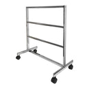 32-1/2'' X 15'' X 30-1/2'' Chrome Finish 3 Bars Clothing Rack Garment Rack Retail Fixture