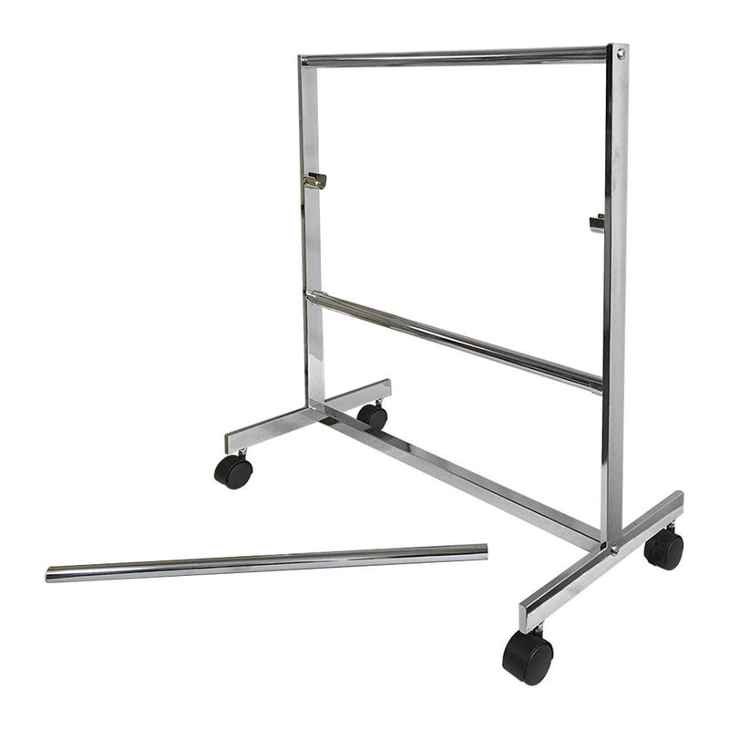 32-1/2'' X 15'' X 30-1/2'' Chrome Finish 3 Bars Clothing Rack Garment Rack Retail Fixture