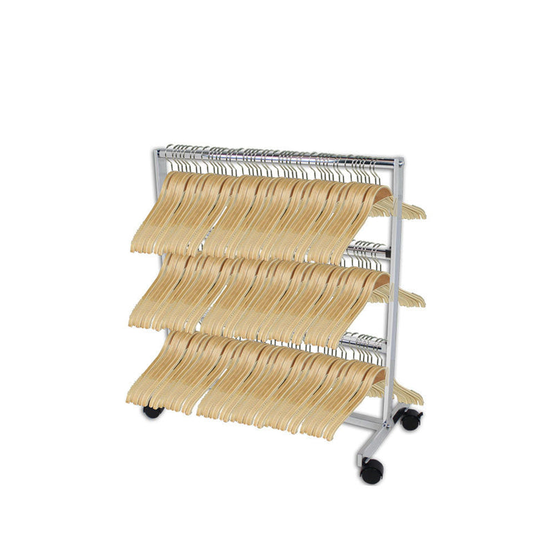 32-1/2'' X 15'' X 30-1/2'' Chrome Finish 3 Bars Clothing Rack Garment Rack Retail Fixture
