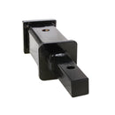 Steel trailer hitch adapter converting 1.25 inch to 2 inch receiver for bike racks