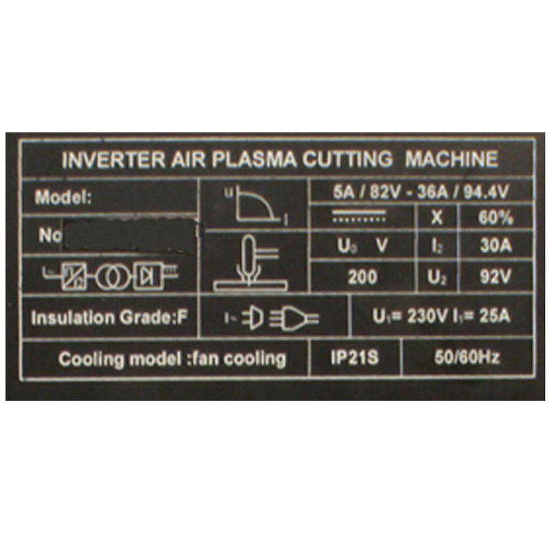 36 AMP AIR PLASMA DC INVERTER Welder Welding Cutting Cutter Machine 8mm Thickness