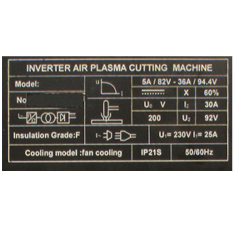 36 AMP AIR PLASMA DC INVERTER Welder Welding Cutting Cutter Machine 8mm Thickness