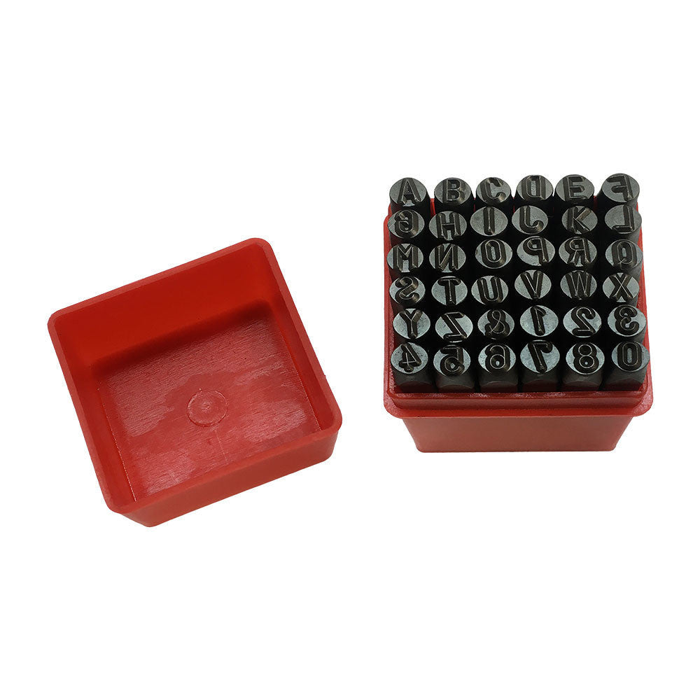 36 Pc 6mm Vector Number Capital Letter Punch Stamp Marking Ingot Jewelry