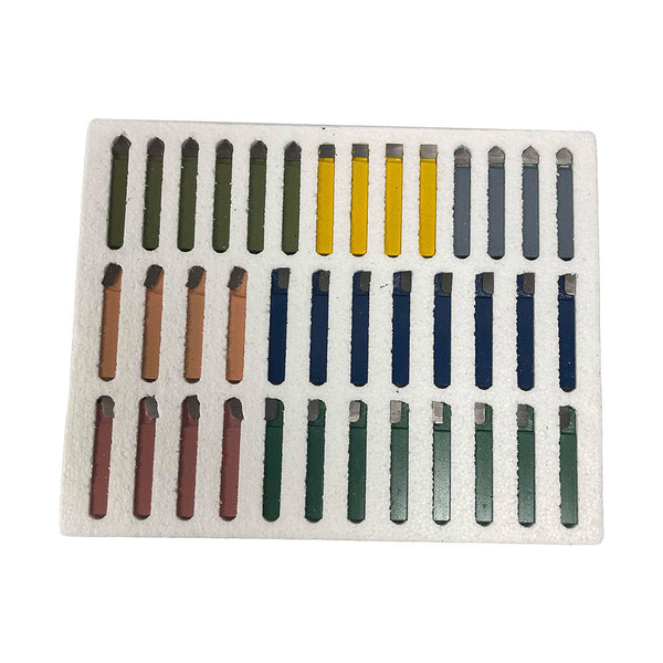 38 Pc 1-4'' Premium C6 Carbide Tipped Lathe Bits Set AR,AL,BR,BL,C,E,D