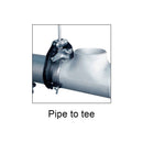 3PCS  Set 1" to 12" Pipe Clamp Flange Tee Fitting Elbow Exotic Pipe Fabrication