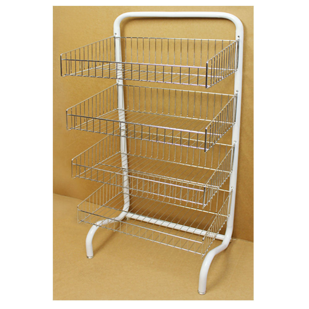 4 Frontal Basket Rack Hanger Storage Store Display Garment Rack Storing Clothing