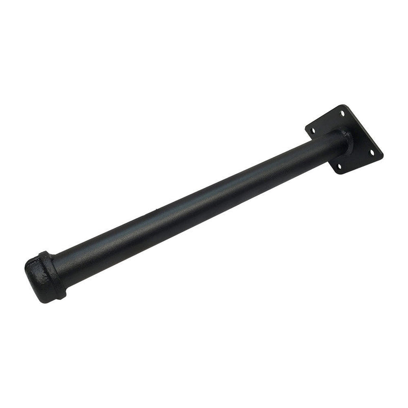 4 Pc 12'' Pipe Style Shelf Support Faceout for Wall Mounted Retail Fixture Pipeline Black