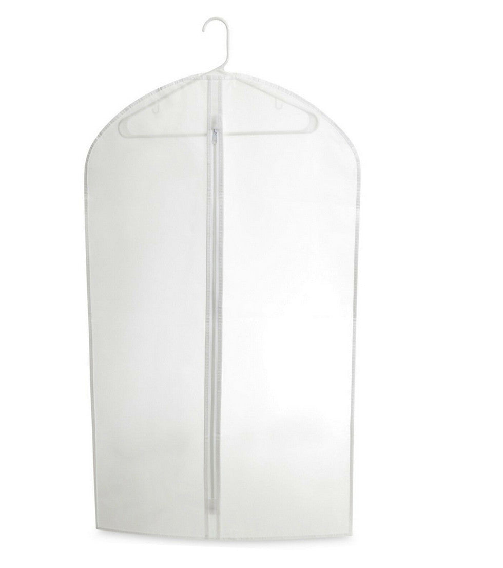 4 Pc 24'' x 40'' Clear Vinyl Suit Bag Garment Bags with Zipper for Travel