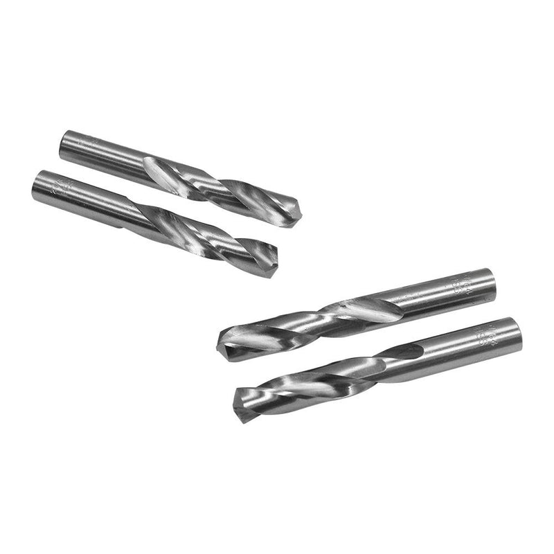 4 Pc 27-64'' HSS Screw Machine Drill Bits High Speed Steel Twist Straight Shank Flute