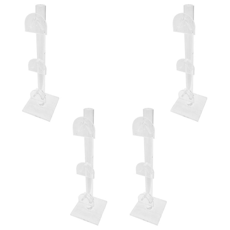 4 Pc 3 Tier Clear Acrylic SUNGLASSES DISPLAY RACK Eyewear Holder Counter Top Free Standing