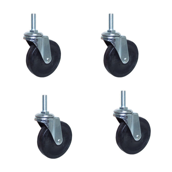 4 Pc 4'' Swivel Ball Bearing Caster Wheels 360 Degree Movement
