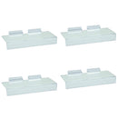 4 Pc 4'' x 10'' Slatwall Clear Acrylic Shoe Shelf 1''H Sign Holding Slot