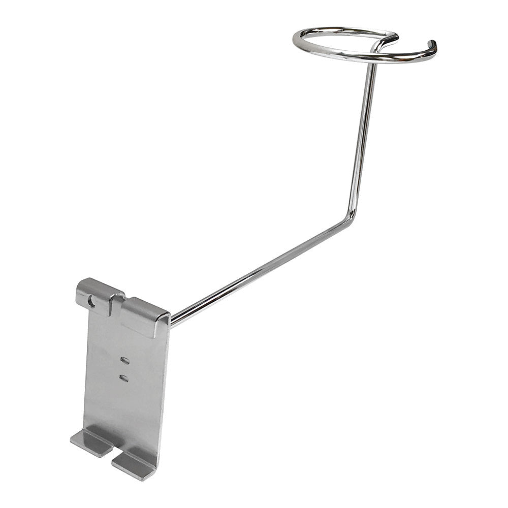Single cap holder chrome hook for gridwall panels in boutiques or shops