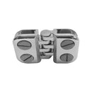 4 Pc Chrome Hinge Glass Connector 3/16'' Tempered Glass Shelf