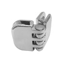 4 Pc Chrome Hinge Glass Connector 3/16'' Tempered Glass Shelf