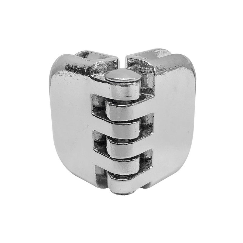 4 Pc Chrome Hinge Glass Connector 3/16'' Tempered Glass Shelf