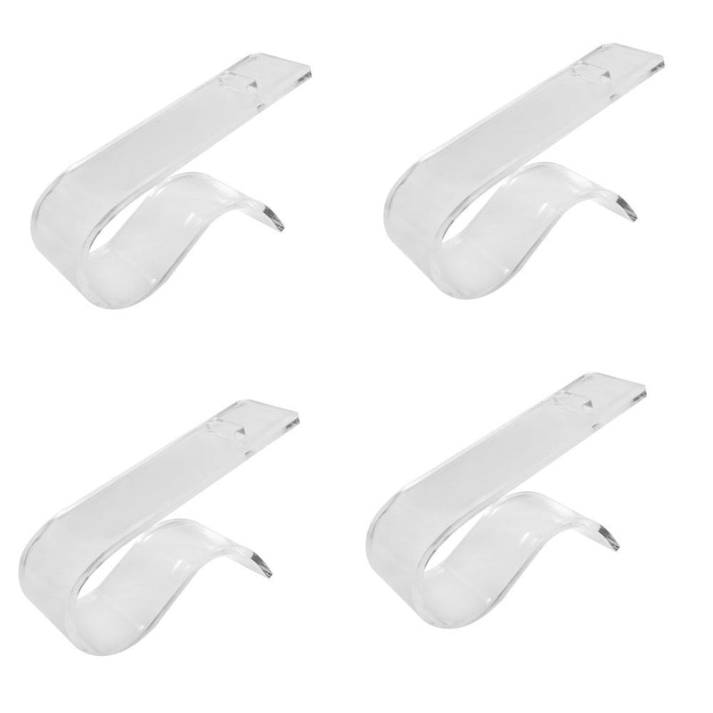 4 Pc Clear Acrylic Lucite Single Shoe Display Fixture Stand Retail Heels Slant Riser Holder