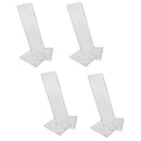 4 Pc Clear Acrylic Vertical Single Shoe Display Fixture Stand Retail Heels Slant Riser Holder