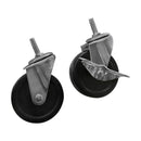 4 Pc Lock No Lock 3'' Swivel Ball Bearing Caster wheels 360 Degree Movement