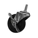 4 Pc Lock No Lock 3'' Swivel Ball Bearing Caster wheels 360 Degree Movement