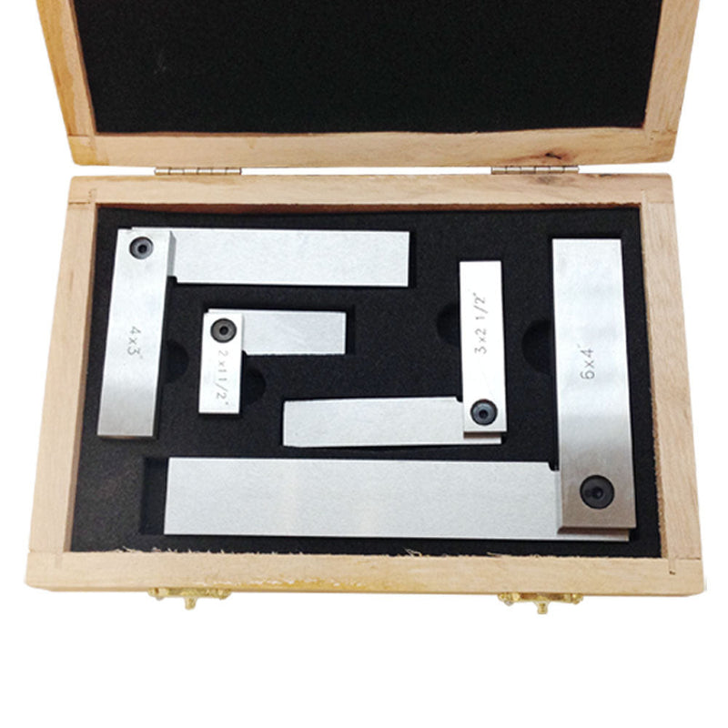 4 PC Machinist Hardened Steel Square Set Include 2'', 3'', 4'', 6'' Right Angle