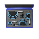 4 Pc Micrometer Set 0-4'' Ground Standard Carbide Tip .0001 Grad.  Case INCLUDED